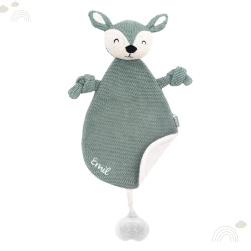 Schmusetuch, Schnuffeltuch, Schnullertuch mit Personalisierung und Name I Babygeschenk zur Geburt...