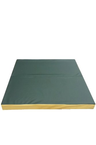 Niro Sportgeräte Turnmatte Weichbodenmatte Klappbar, Grün/Gelb, 100 x 100 x 8 cm