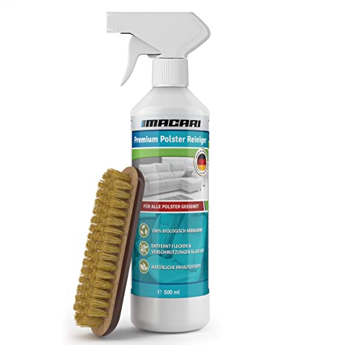 Macari 500 ml Premium Polsterreiniger Sofa & Auto. Nachhaltiger Sofa Reiniger, Couch, Matratzen,...