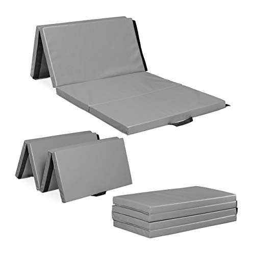 Relaxdays Turnmatte 200x100, klappbar, 5 cm dick, erweiterbar, Weichbodenmatte für zuhause, Griffe,...