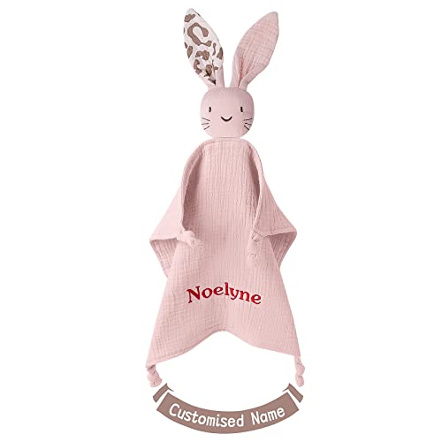 TYRY.HU Babydecke mit Namen Personalisierte Schmusetuch Kuscheldecke Schnuffeltuch Strick Geschenk...