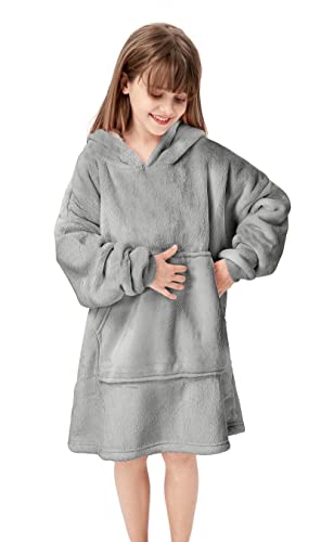 Decke mit Ärmel Hoodie Decke für Kinder, Kuschel Hoodie Sherpa Flauschig, Blanket Hoodie für den...