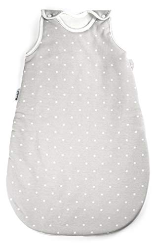 Ehrenkind® Baby Sommerschlafsack Rund | Bio-Baumwolle | Sommer Schlafsack Gr. 50/56 Grau mit...
