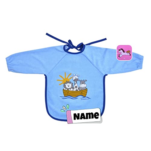 Langarm Lätzchen Baby bestickt mit Namen | WASSERDICHT | personalisiert | Lätzchen mit Ärmel Baby...