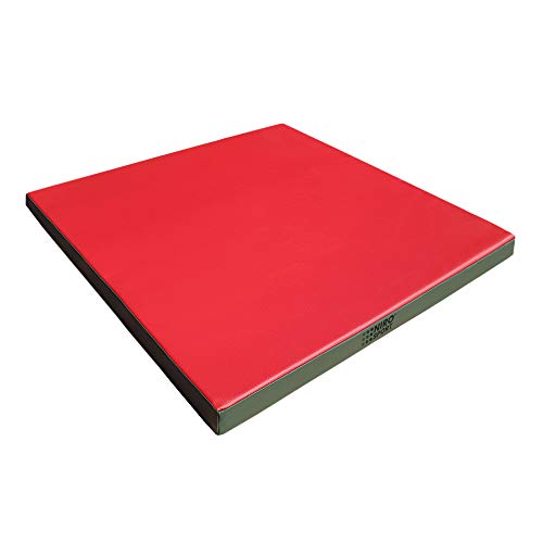 NiroSport Turnmatte 100 x 100 x 8 cm RG 25 Rot/Grün Weichbodenmatte Matte Gymnastikmatte...