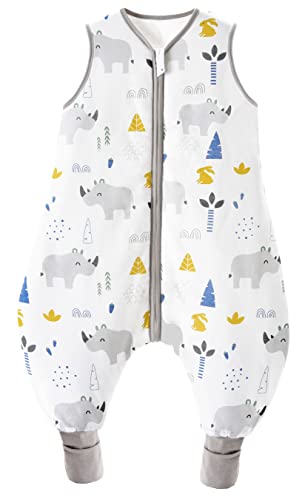 Chilsuessy Baby Schlafsack mit Beinen 2.5 Tog Winter Schlafsack Unisex Ganzjahres Schlafsack mit...