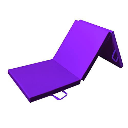 PRISP Sportmatte Klappbar 180 cm, 3-Fach Faltbare Fitnessmatte und Turnmatte für Zuhause,...