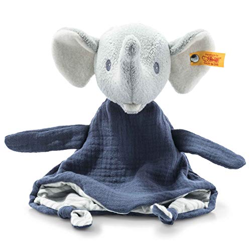 Steiff Schmusetuch GOTS Elefant Eliot, Süßes Stofftier mit Namen, Jungen, Mädchen & Babys ab 0...