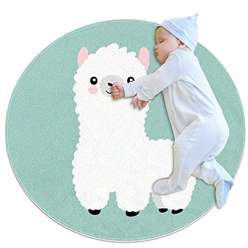 laire Daniel Waschbarer Bodenmatten-Rundteppich runder Kinderteppich für Küche, Schlafzimmer und...