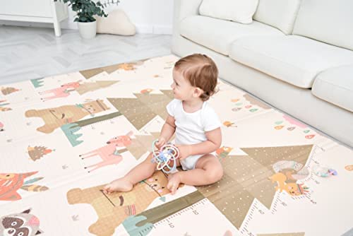 Babymatte Kindermatte Baby Spielmatte 180x200x1.5cm. Wendefähige und ungiftige Dicke Faltbare...