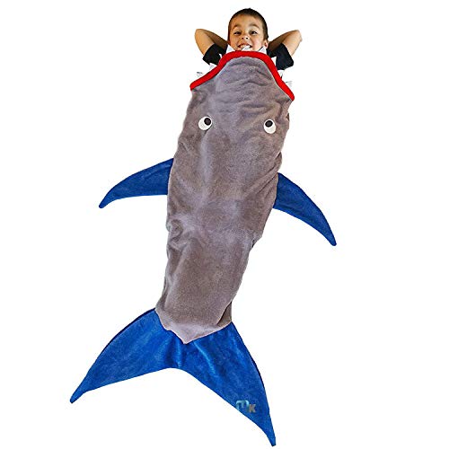 LZYMSZ Shark Blanket Mermaid Tail Shark Schlafsäcke Gemütlich Warm (Hai)