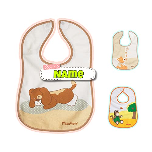 Baby Lätzchen personalisiert mit Namen | bestickt | wasserdicht | Spucktuch | Geschenkidee zur Geburt