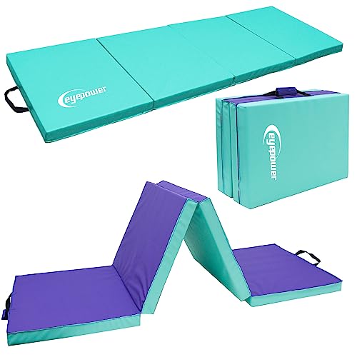 EYEPOWER Dicke 180x60x5 cm Klappbare Turnmatte für Zuhause - Gymnastikmatte Dicke 5cm -...