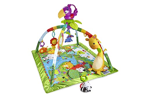 Fisher-Price GXC35 - Rainforest Erlebnisdecke mit Musik und Lichtern, Spieldecke mit Lichtern, Musik...