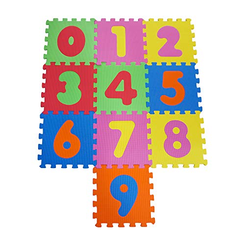 Knorrtoys 21001 - Puzzlematte 10-tlg. – Spielmatte Kinderspielteppich Spielteppich Schaumstoffmatte Matte bunt