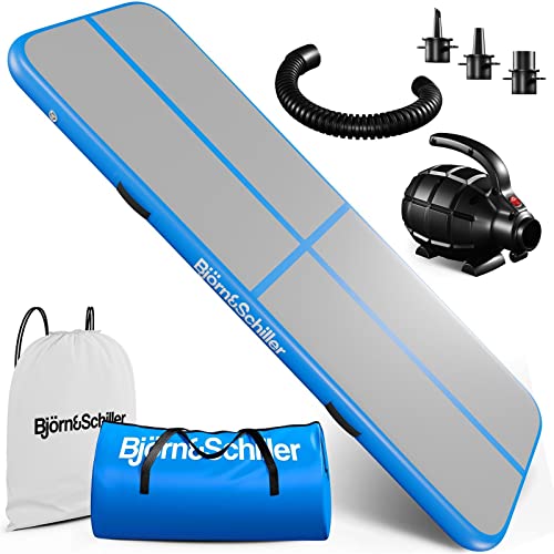Airtrack Turnmatte aufblasbar 3m - Premium Airtrack matte mit elektrischer Luftpumpe - Air track zum...