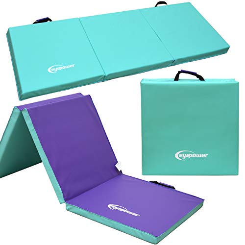 EYEPOWER 180x60 Klappbare Turnmatte für Zuhause - Gymnastikmatte Dicke 5cm - Weichbodenmatte...
