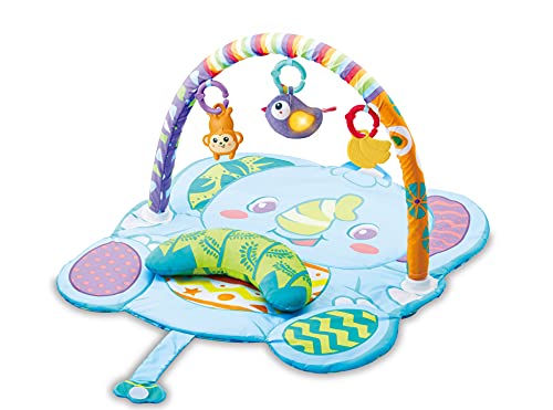 VTech Baby Elefanten-Spieldecke – Bunte Krabbeldecke mit Spielbogen – Leicht transportierbar –...