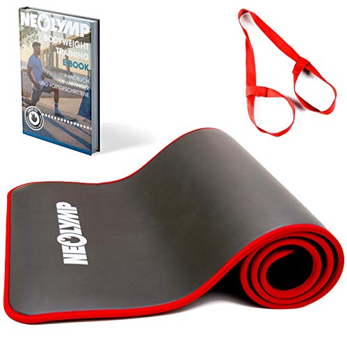 NEOLYMP Sportmatte Fitnessmatte rutschfest + E-Book mit Übungen (183 x 61 cm) – Fitness Matte | Sport Matte | Sportmatte rutschfest | Workout Matte | Trainingsmatte rutschfest | FM320