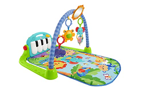 Fisher-Price HBB73 - Spielspaß Piano-Gym Spieldecke mit Spielzeug, Babyspielzeug für Kleinkinder...