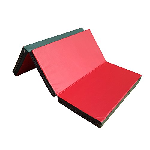 Turnmatte 210 x 100 x 8 cm klappbar (Rot/Grün)