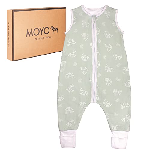 MOYO Schlafsack Baby - Schlafsack mit Füßen 1 TOG - Bio-Baumwolle GOTS - Ganzjahres Baby...