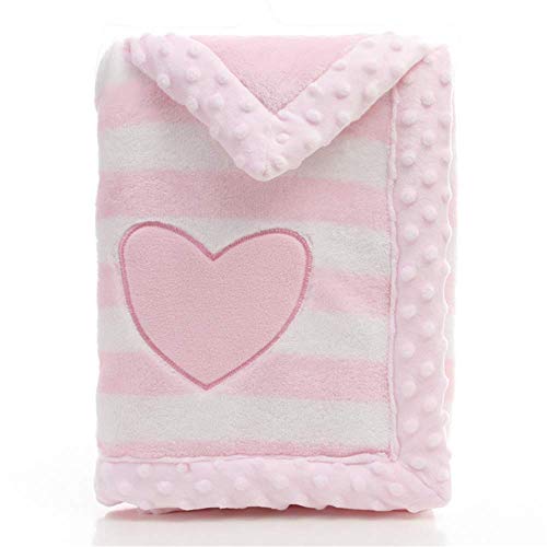 LANDOR Landor Babydecke, doppellagige Flanell-weiche Babydecke, Winter, warme Streifen,...
