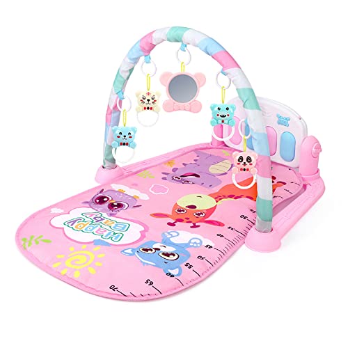 Uposao Baby Spieldecke mit Licht & Musik,Erlebnisdecke Spielmatte mit Spielbogen und Klaviertastatur...