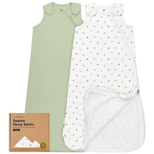 2er-Pack Bio-Schlafsäcke 100% Baumwolle – Babyschlafsack, tragbare Babydecke, Schlafsack für...