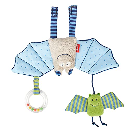SIGIKID 41013 Anhänger Fledermaus Urban Mädchen und Jungen Babyspielzeug empfohlen ab Geburt blau