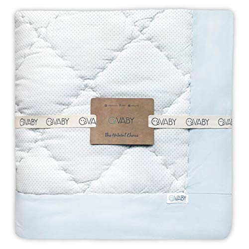 VABY - Krabbeldecke Oeko-TEX® (Türkis), aus Baumwolle 120x120 cm, handgefertigt,...