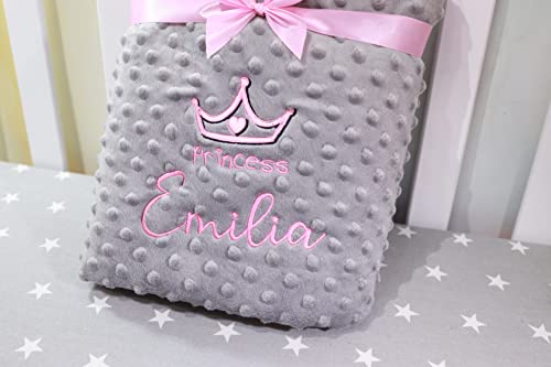 ★ Babydecke mit Namen und Motiv Bestickt ★ Minky ★ Baumwolle ★ Füllung ★personalisiert...