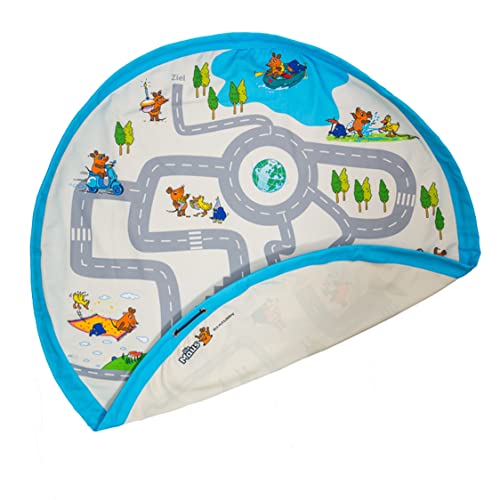 Kinderspielzeug Aufbewahrungsdecke - Spielteppich für Kinder mit 'Sendung mit der Maus' Motiv
