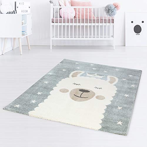 Taracarpet Kinderteppich Spielteppich für Kinderzimmmer und Jugendzimmer Kids Wonderland Lama mit...