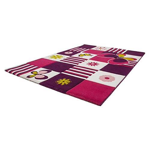 Bavaria Home Style Collection-feuchtalarm Teppich Kinderzimmer Butterfly Schmetterling Rosa lila