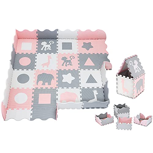 Moby-System Babymatte, 150 x 150 cm, Spielmatte, geruchlos, Große Matte für Kinder, Puzzlematte...
