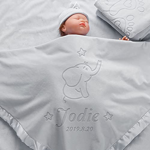 AW BRIDAL Elefant Decke Baby Boys Girls - Kinderzimmer Dekor (36 x 36 Inch), Personalisierte...
