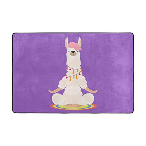 Orediy weiche Yoga-Lama-Teppich, lila, leicht, für Kinder, zum Spielen, Bodenmatte, rutschfest,...