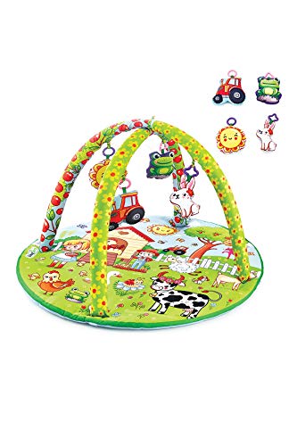 Babyjem Spieldecke für Babys mit weichem Spielbogen,Erlebnisdecke,Krabbeldecke,Spielmatte,...