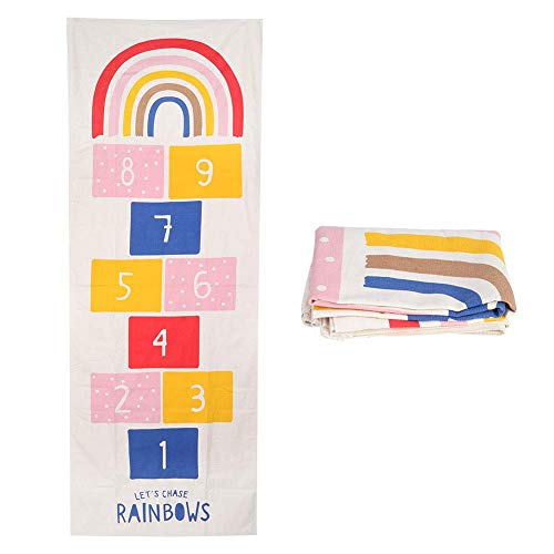Hüpfspiel Teppich Hüpfkästchen, Indoor Hopscotch Kinderspielteppich für Spielzimmer,...