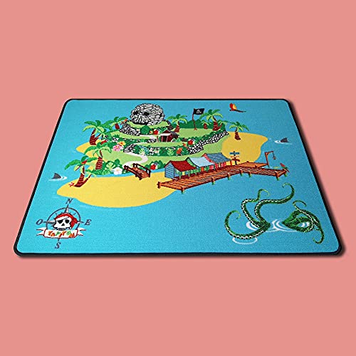 TAPITOM | Piraten Kinderteppich - 95 x 133 cm | Piraten-Spielmatte | Pirate Universe...