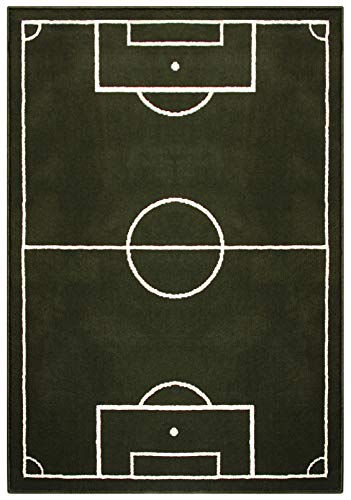 Kinderteppich 118cm x 170cm 'Fussballplatz' Teppich