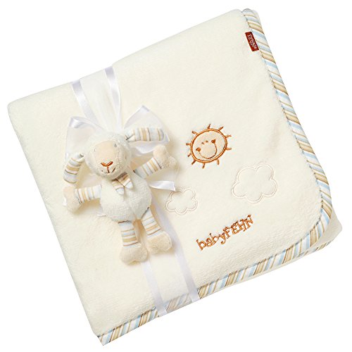 Fehn 396089 Kuscheldecke Schaf – Kuschelige Schmusedecke für Babys und Kleinkinder ab 0+ Monaten...