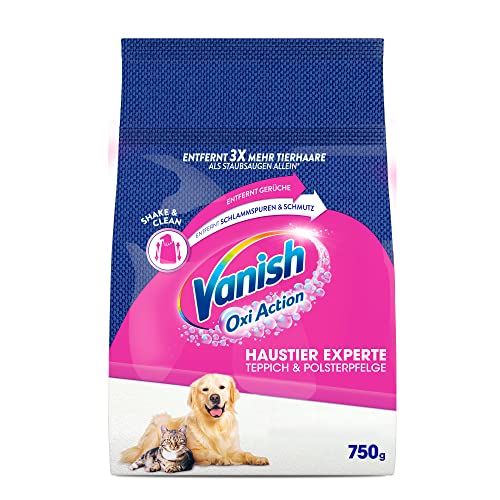 Vanish Haustier-Experte Teppich- und Polsterreiniger – 1 x 750 g – Pulver zur Pflege...