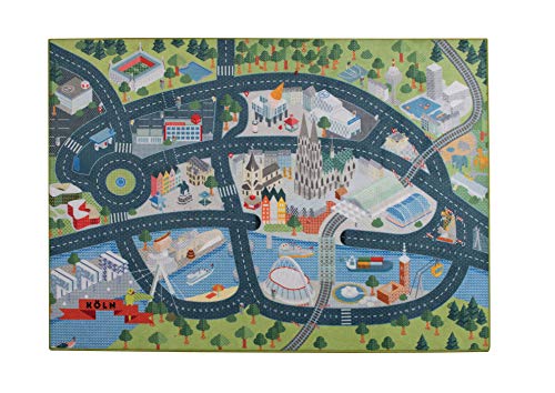 Spielteppich Stadt Köln - großer Straßenteppich für Kinder, Spieleteppich Straße von...