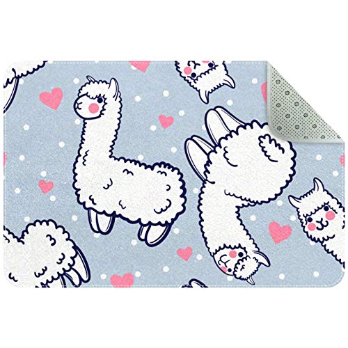 Biaoya Teppich für Mädchenzimmer, Kinderteppich, waschbarer Teppich, niedliches...