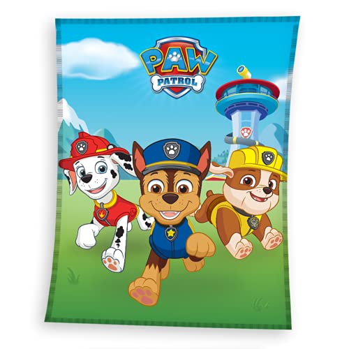 termana Paw Patrol Decke kuschelig & weich 130x170 cm · Fleece-Decke für Mädchen und Jungen ·...