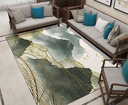 YQZS Home Teppich Kurzflor Modern Trendig Teppich Bergtintenmalerei Berge Großflächiger Teppich Home Carpet，200X300Cm(79X118Inch)