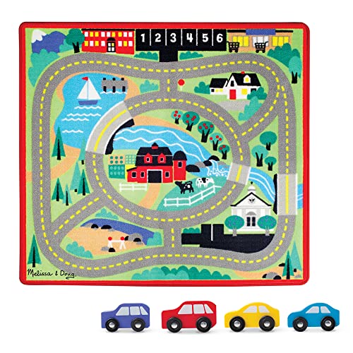 Melissa & Doug Spielteppich (100 x 90 Zentimeter) - Stadt und Straßen mit Autos (5 Teile)