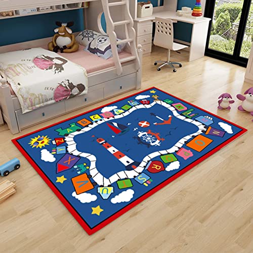 Kinderteppich Spielmatte Jungen & Mädchen Hüpfkästchen Teppich Kinderzimmer Zimmer Weich Teppich...